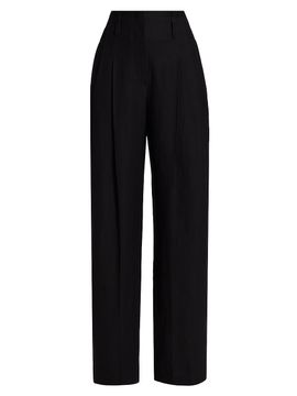 Brunello Cucinelli Women's Twill Wide-Leg Trousers