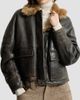 Brunello Cucinelli Women's Vintage-Effect Shearling Aviator Coat with Monili - 4
