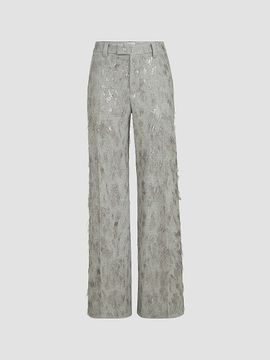 Brunello Cucinelli Women's Virgin Wool and Cashmere Twill Flannel Loose Flared Trousers