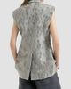 Brunello Cucinelli Women's Virgin Wool and Cashmere Twill Flannel Vest with Dazzling Lynx Embroidery - 3