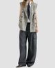 Brunello Cucinelli Women's Virgin Wool and Cashmere Twill Flannel Vest with Dazzling Lynx Embroidery - 6
