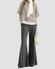 Brunello Cucinelli Women's Virgin Wool and Cashmere Twill Flannel Wide Flare Trousers with Monili - 2