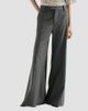 Brunello Cucinelli Women's Virgin Wool and Cashmere Twill Flannel Wide Flare Trousers with Monili - 3