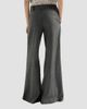 Brunello Cucinelli Women's Virgin Wool and Cashmere Twill Flannel Wide Flare Trousers with Monili - 4