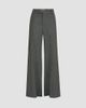 Brunello Cucinelli Women's Virgin Wool and Cashmere Twill Flannel Wide Flare Trousers with Monili - 7