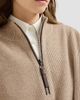 Brunello Cucinelli Women's Virgin Wool, Cashmere and Silk Rib Knit Dress with Precious Half Zip - 6