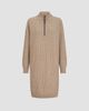 Brunello Cucinelli Women's Virgin Wool, Cashmere and Silk Rib Knit Dress with Precious Half Zip - 7