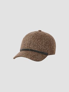 Brunello Cucinelli Women's Virgin Wool Donegal Baseball Cap with Shiny Band