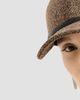 Brunello Cucinelli Women's Virgin Wool Donegal Baseball Cap with Shiny Band - 3