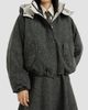 Brunello Cucinelli Women's Virgin Wool Donegal Down Jacket with Detachable Hood and Shiny Zipper Pull - 3