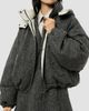 Brunello Cucinelli Women's Virgin Wool Donegal Down Jacket with Detachable Hood and Shiny Zipper Pull - 5