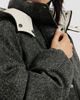 Brunello Cucinelli Women's Virgin Wool Donegal Down Jacket with Detachable Hood and Shiny Zipper Pull - 6