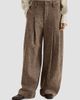 Brunello Cucinelli Women's Virgin Wool Donegal Pleated Barrel Trousers - 2