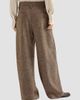 Brunello Cucinelli Women's Virgin Wool Donegal Pleated Barrel Trousers - 3