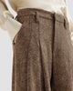 Brunello Cucinelli Women's Virgin Wool Donegal Pleated Barrel Trousers - 5