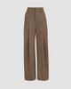 Brunello Cucinelli Women's Virgin Wool Donegal Pleated Barrel Trousers - 7