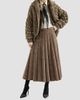 Brunello Cucinelli Women's Virgin Wool Donegal Pleated Skirt - 6