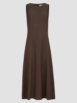 Brunello Cucinelli Women's Virgin Wool Fluid Twill Flared Dress