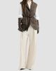 Brunello Cucinelli Women's Virgin Wool Gabardine Pleated Barrel Trousers with Monili - 2