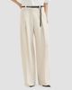 Brunello Cucinelli Women's Virgin Wool Gabardine Pleated Barrel Trousers with Monili - 3