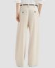 Brunello Cucinelli Women's Virgin Wool Gabardine Pleated Barrel Trousers with Monili - 4