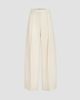 Brunello Cucinelli Women's Virgin Wool Gabardine Pleated Barrel Trousers with Monili - 7