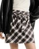 Brunello Cucinelli Women's Virgin Wool Prince of Wales Flannel Utility Mini Skirt - 3