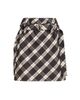 Brunello Cucinelli Women's Virgin Wool Prince of Wales Flannel Utility Mini Skirt - 7