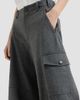 Brunello Cucinelli Women's Virgin Wool Twill Cargo Barrel Trousers with Monili - 4