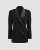 Brunello Cucinelli Women's Viscose and Virgin Wool Tuxedo Jacket with Monili - 7
