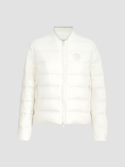 Brunello Cucinelli Women's Water-Resistant Matte Nylon Down Jacket with Logo