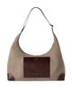 Brunello Cucinelli Women's Water Resistant Canvas and Burnished Calfskin Hobo Bag - 1