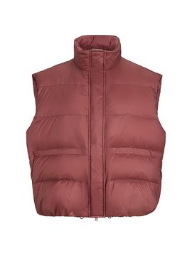 Brunello Cucinelli Women's Water Resistant Matte Nylon Down Jacket with Monili