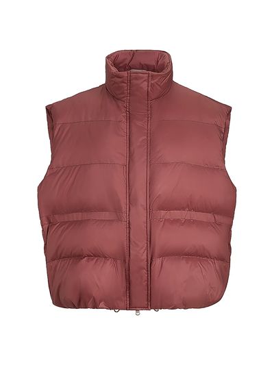 Brunello Cucinelli Women's Water Resistant Matte Nylon Down Jacket with Monili