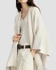 Brunello Cucinelli Women's Wool and Cashmere Double Knit Reversible Poncho - 3