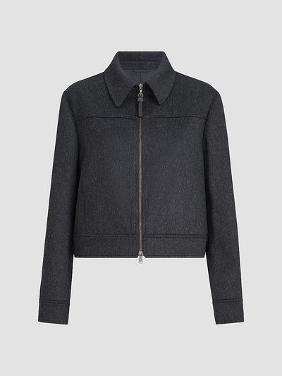 Brunello Cucinelli Women's Wool Flannel Outerwear Jacket