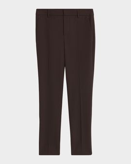 Brunello Cucinelli Wool Slim-Leg Split Hem Pants