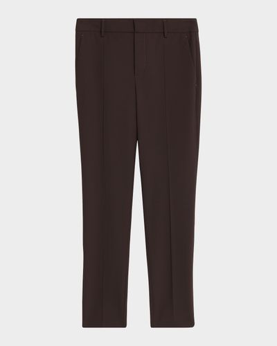 Brunello Cucinelli Wool Slim-Leg Split Hem Pants