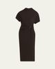 Brunello Cucinelli Wrap-Waist Midi Dress w/ Monili - 1