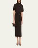 Brunello Cucinelli Wrap-Waist Midi Dress w/ Monili - 2