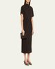 Brunello Cucinelli Wrap-Waist Midi Dress w/ Monili - 4