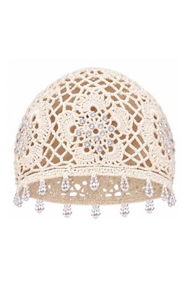 BRUNNA.CO BRUNNA.CO Carna Crystal-embellished Crochet Cap