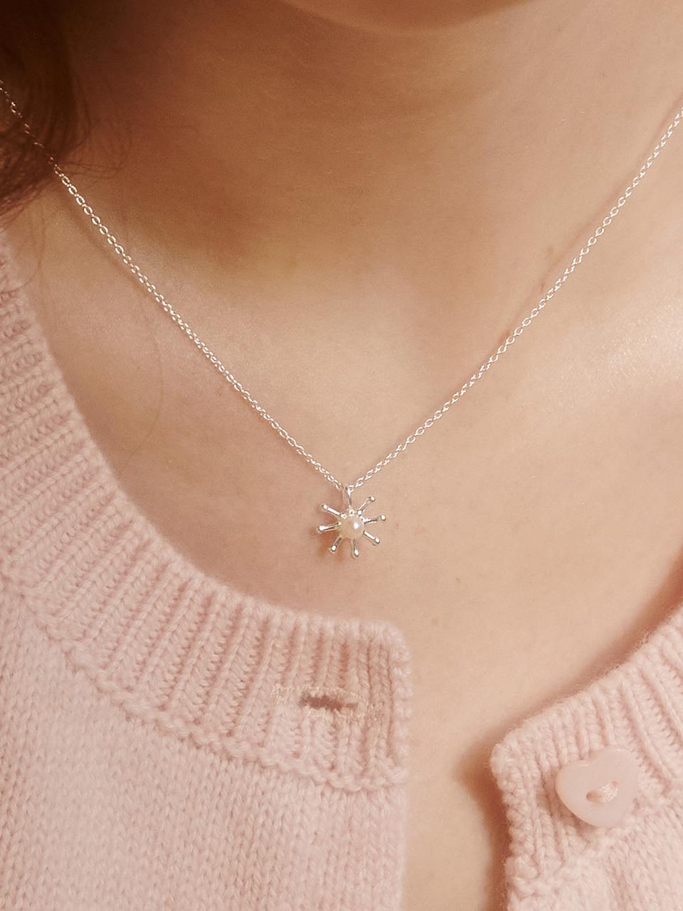 BSWAN 925 Silver Freshwater Pearl Adjustable Chain Necklace [Silver_Gold]