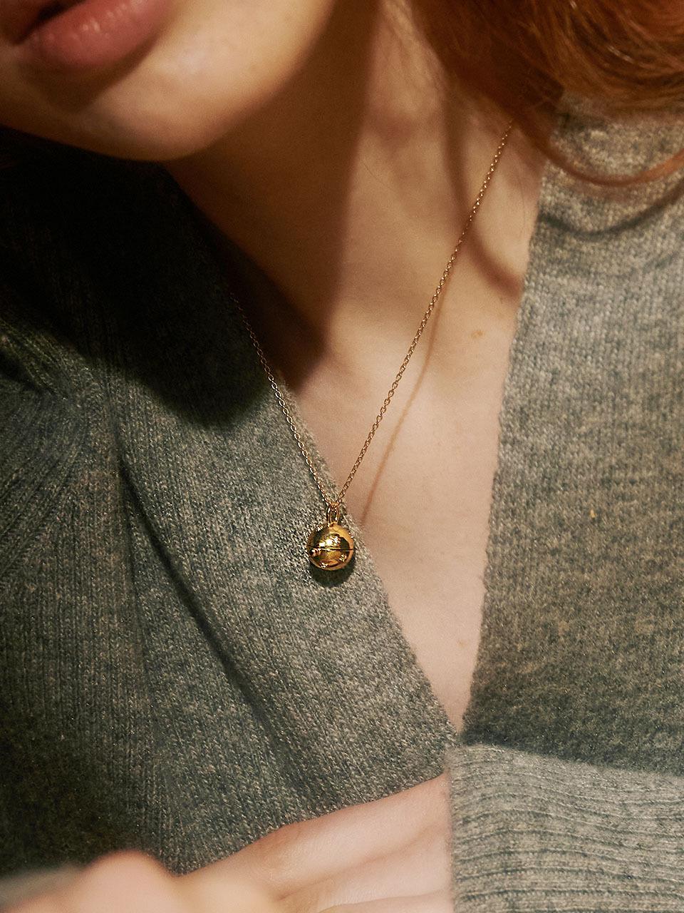 BSWAN Memory Pendant Adjustable Chain Gold Necklace