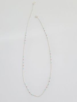 BSWAN Mini Ball Chain Silver Cotton Candy Necklace