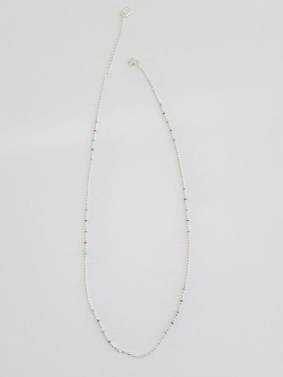 BSWAN Mini Ball Chain Silver Cotton Candy Necklace