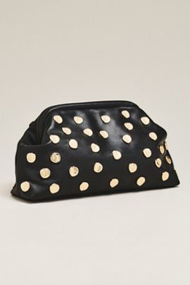 btb Los Angeles Josephine Leather Studded Clutch