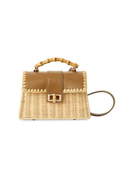 BTB Los Angeles Women's Debon Rattan Top-Handle Bag