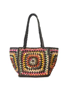 BTB Los Angeles Women's Everly Woven Raffia Tote Bag