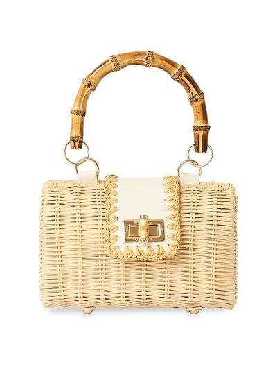 BTB Los Angeles Women's Mason Bamboo Rattan Clutch